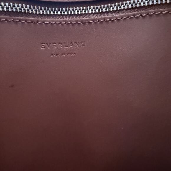 EVERLANE The Studio Bag Leather Cognac Brown Large Minimalist Work Shoulder Bag - Picture 11 of 14